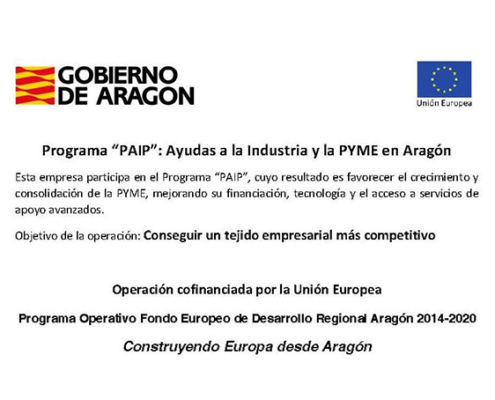 Programa «PAIP». Ayudas a la Industria y la PYME en Aragón