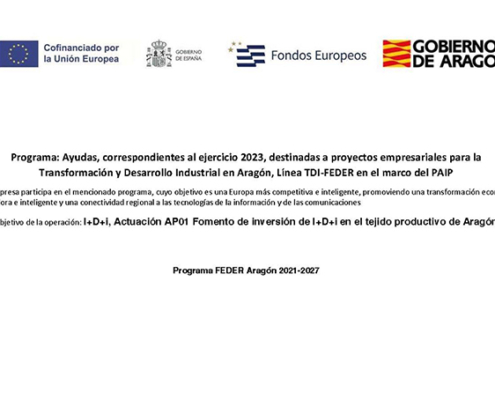 Ayudas a proyectos empresariales para la transformación y Desarrollo Industrial de Aragón