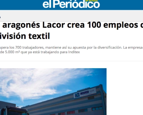 El grupo aragonés Lacor crea 100 empleos con su nueva división textil